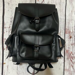 ALDO Black PU Leather Backpack